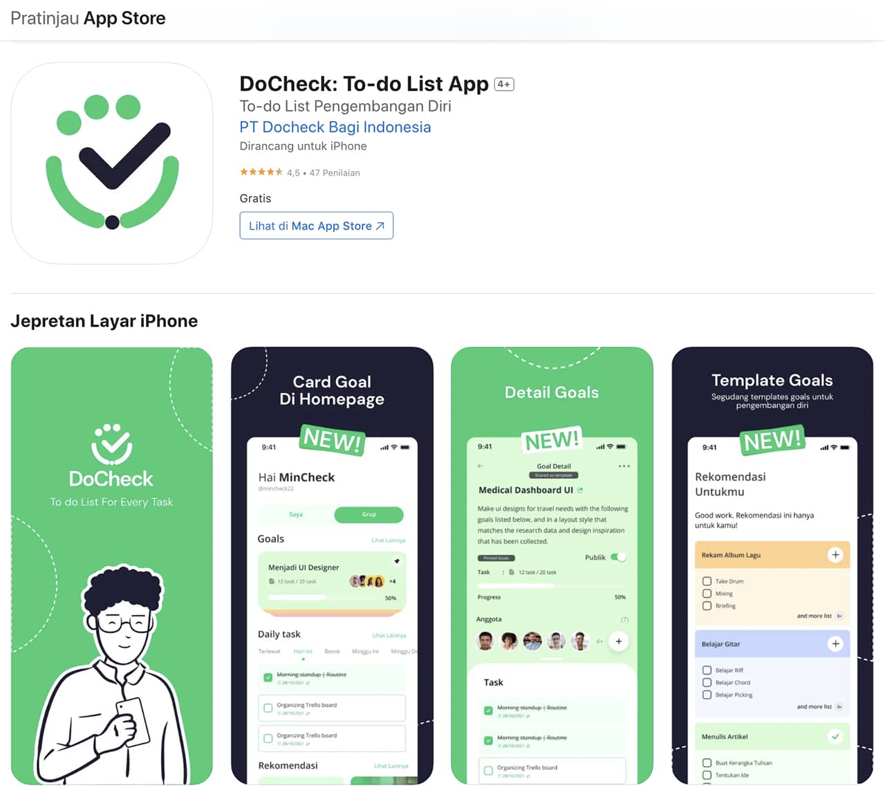 Aplikasi To Do List - DoCheck di App Store