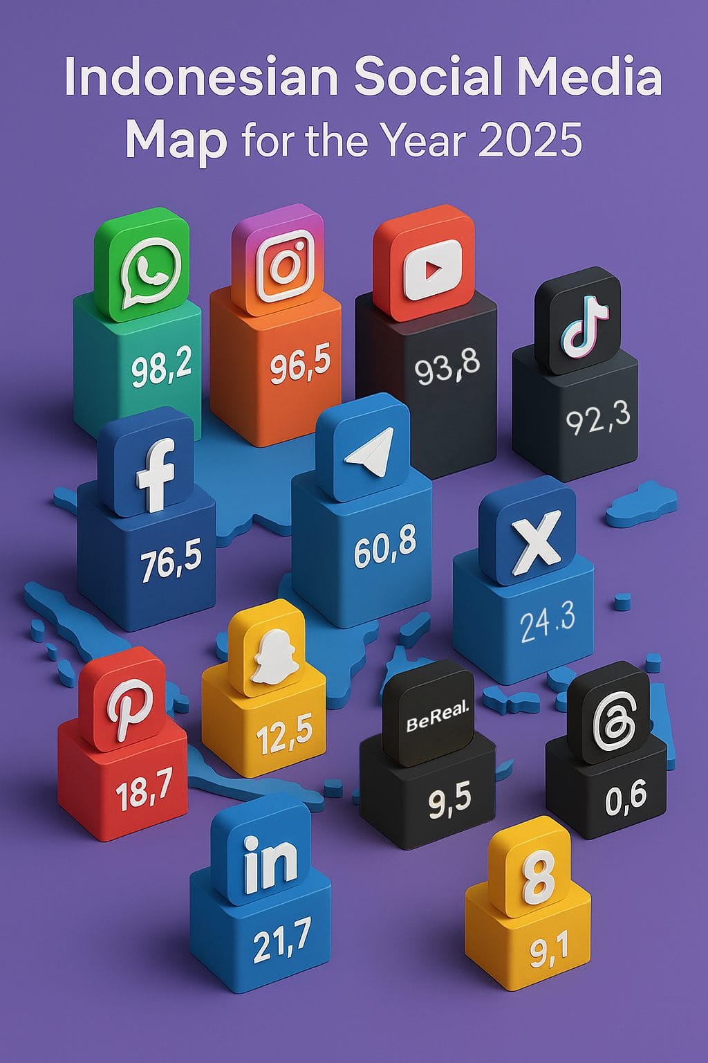 Indonesian Social Media Map for the Year 2025 - Arfadia